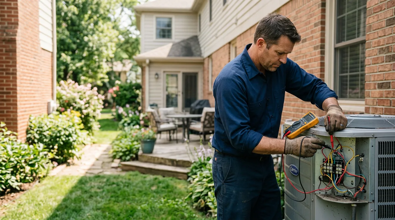 HVAC technician working near Burlington, PA